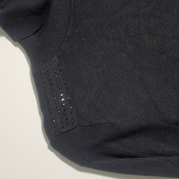 6126 by Lindsey Lohan Mock turtleneck Black Sweater Size M - Picture 4 of 14